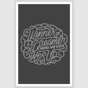 A Winner is a Dreamer Inspirational Poster (12 x 18 inch)