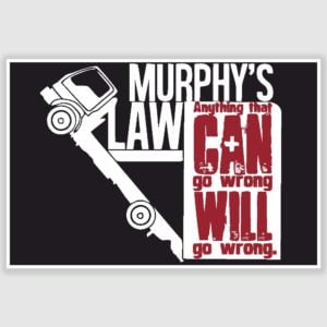 Murphys Law Funny Poster (12 x 18 inch)