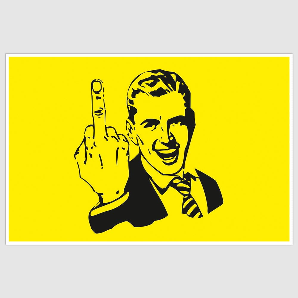 Middle Finger Meme Funny Poster 12 X 18 Inch Inephos.