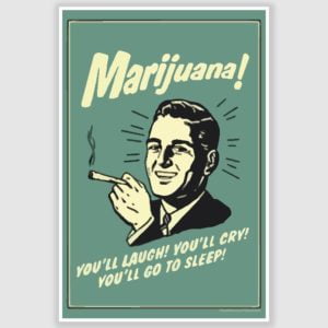 Marijuana Funny Poster (12 x 18 inch)