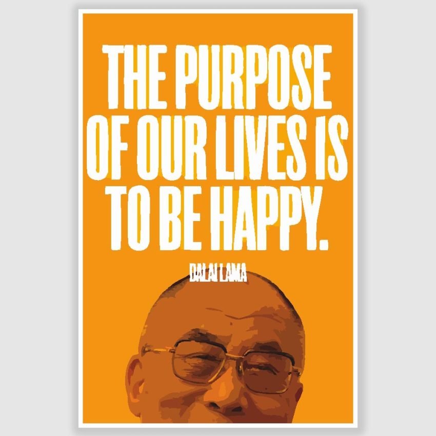 Dalai Lama Inspirational Quote Poster (12 x 18 inch)