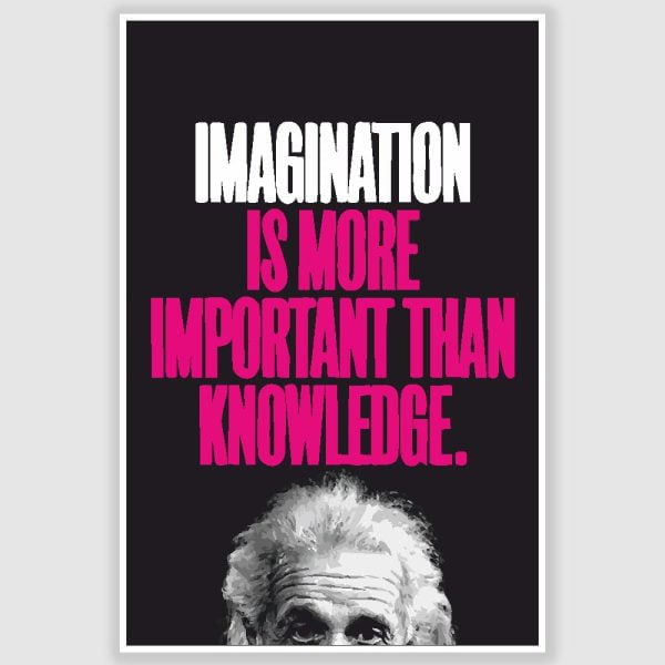 Albert Einstein Inspirational Quote Poster (12 x 18 inch)