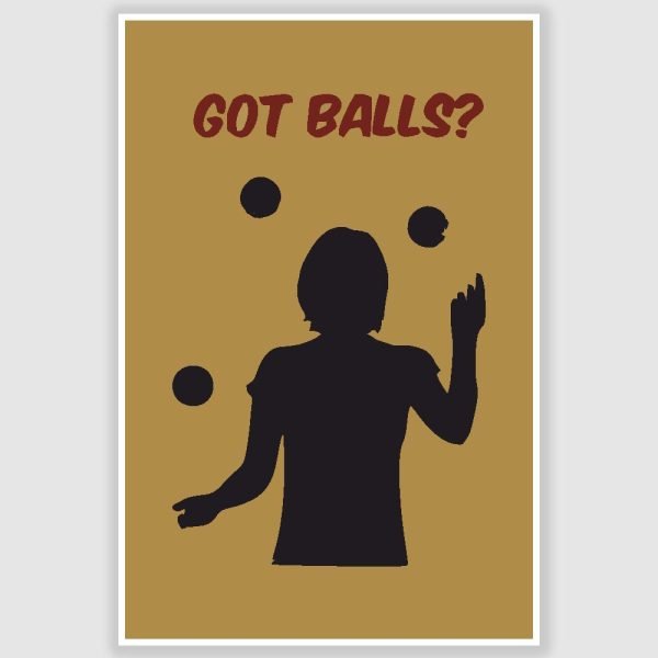 Got Balls? Funny Poster (12 x 18 inch)