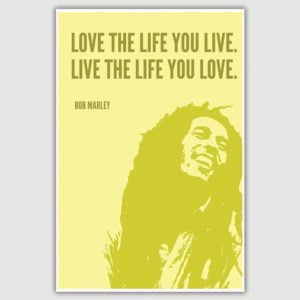 Bob Marley Inspirational Quote Poster (12 x 18 inch)