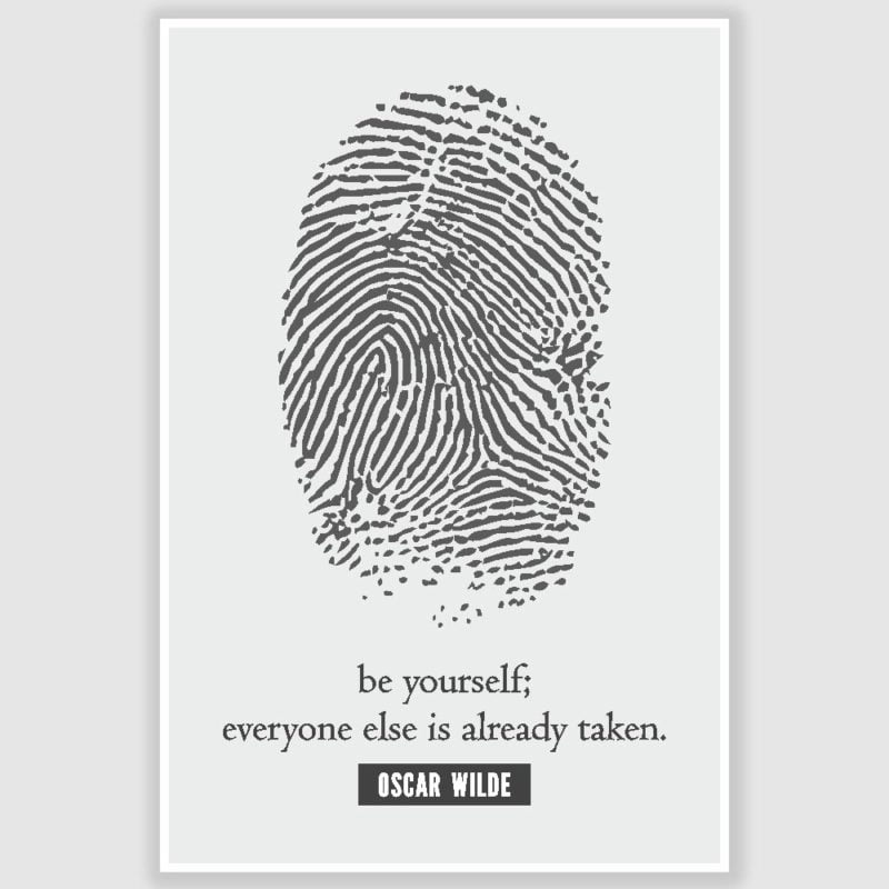 Oscar Wilde - Be Yourself Inspirational Poster (12 x 18 inch)
