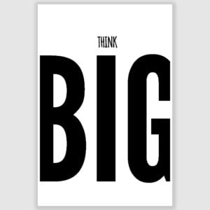 Think Big Inspirational Poster (12 x 18 inch)