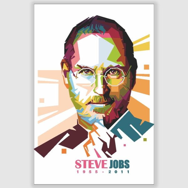 Steve Jobs Potrait Poster (12 x 18 inch)