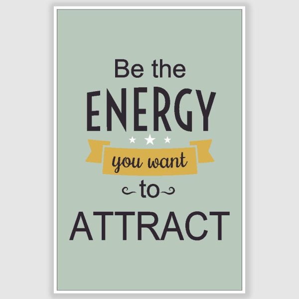 Be The Energy Inspirational Poster (12 x 18 inch)