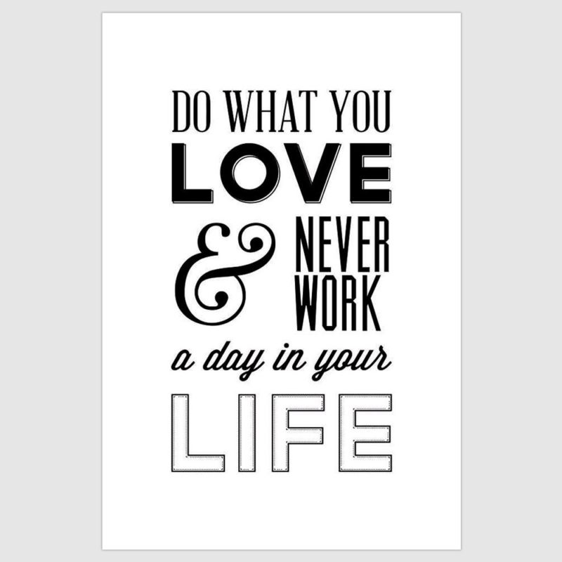 Do What You Love Inspirational Poster (12 x 18 inch)