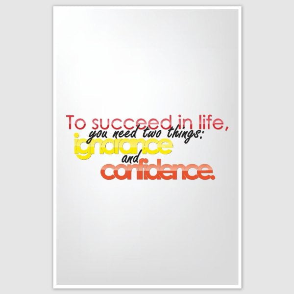 To Succeed In Life Inspirational Poster (12 x 18 inch)