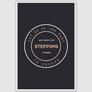 Mistakes Are Stepping Stones Inspirational Poster (12 x 18 inch)