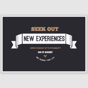 New Experiences Inspirational Poster (12 x 18 inch)