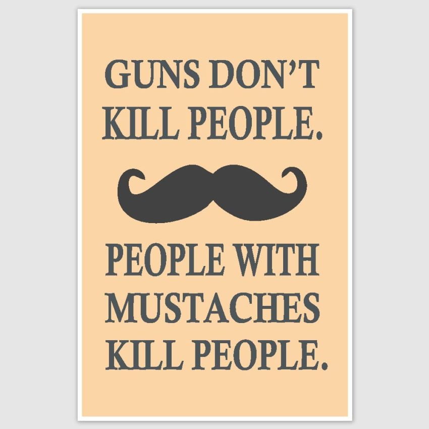 People With Mustaches Inspirational Poster (12 x 18 inch)