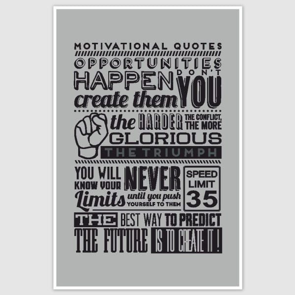 Motivational Quotes Poster (12 x 18 inch)