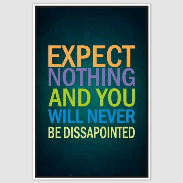 Expect Nothing Poster (12 x 18 inch)