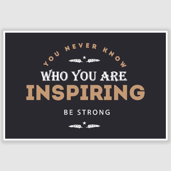 Who You Are Inspiring Inspirational Poster (12 x 18 inch)