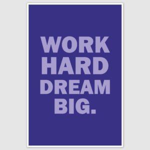 Work Hard Inspirational Poster (12 x 18 inch)