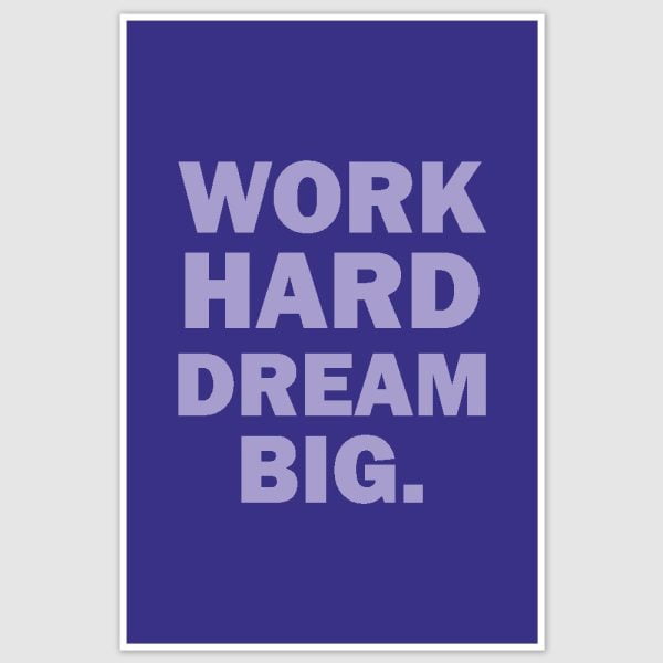 Work Hard Inspirational Poster (12 x 18 inch)
