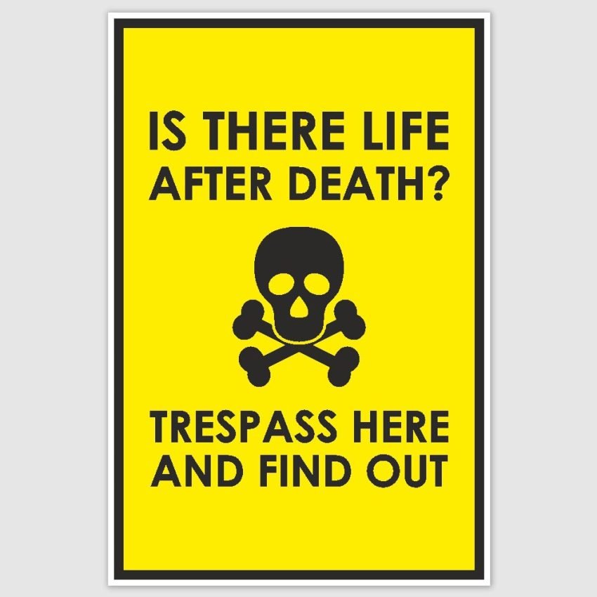 Trespass warning Funny Poster (12 x 18 inch)