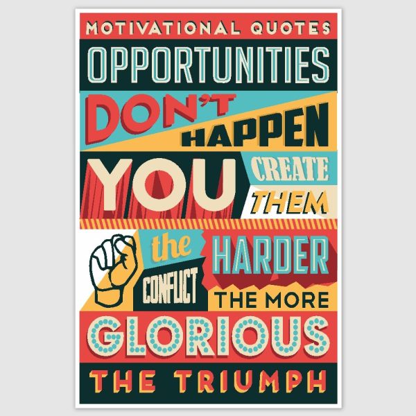 Opportunities Colorful Motivational Poster (12 x 18 inch)