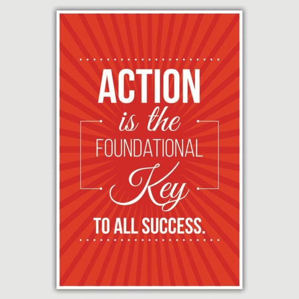Action Inspirational Poster (12 x 18 inch)