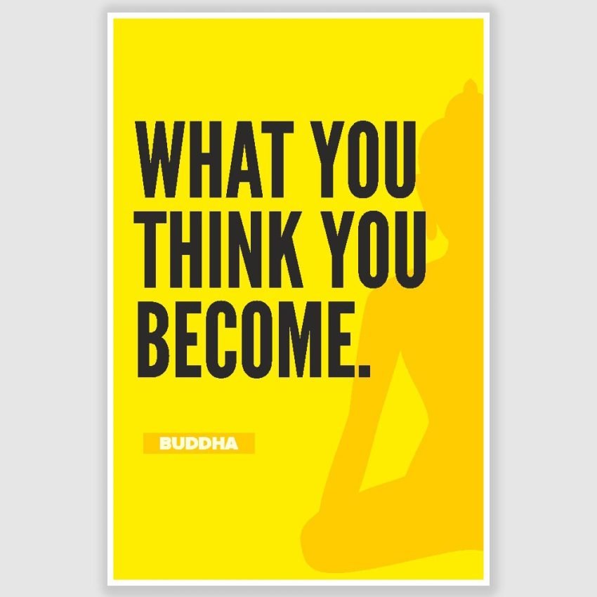 Buddha - What You Think Inspirational Poster (12 x 18 inch)