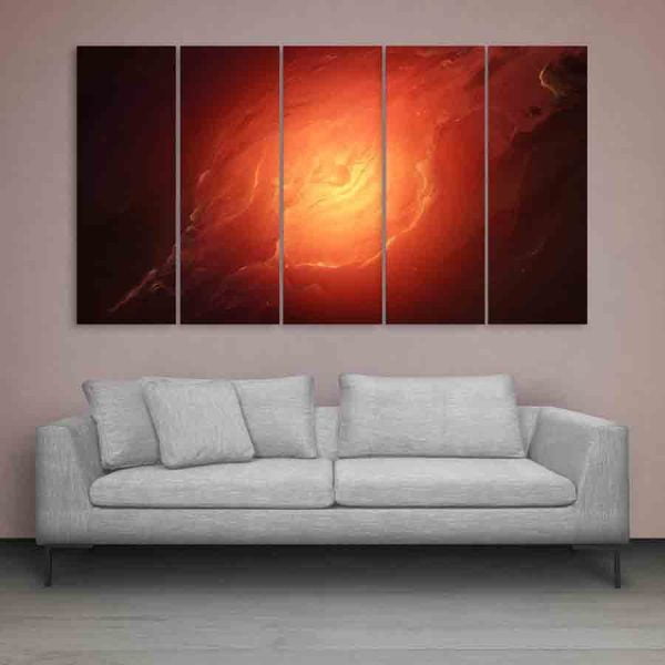 Multiple Frames Beautiful Space Wall Painting (150cm X 76cm)