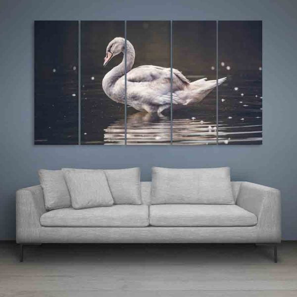 Multiple Frames Beautiful Duck Wall Painting (150cm X 76cm)