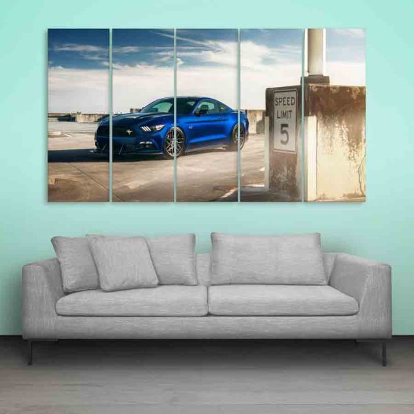 Multiple Frames Ford Mustang Wall Painting (150cm X 76cm)