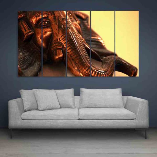 Multiple Frames Lord Ganesha Beautiful Wall Painting (150cm X 76cm)