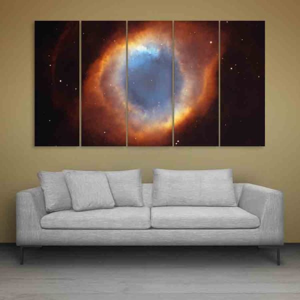 Multiple Frames Space Universe Wall Painting (150cm X 76cm)