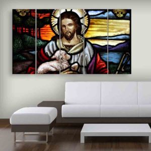 Multiple Frames Jesus Beautiful Wall Painting (150cm X 76cm)
