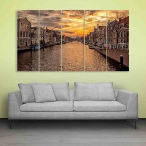 Multiple Frames Beautiful Venice Wall Painting (150cm X 76cm)
