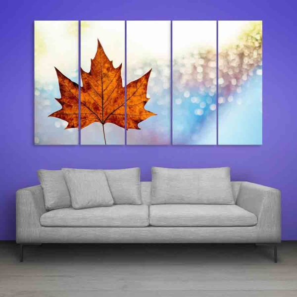 Multiple Frames Beautiful Leaf Wall Painting (150cm X 76cm)