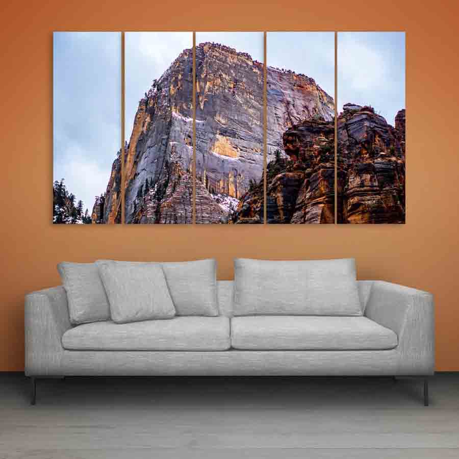 Multiple Frames Beautiful Mountain Wall Painting 150cm X 76cm