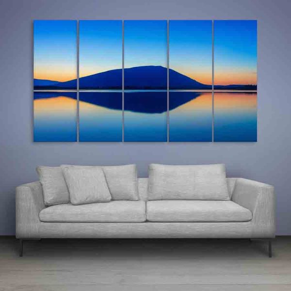 Multiple Frames Beautiful Mountain Wall Painting (150cm X 76cm)