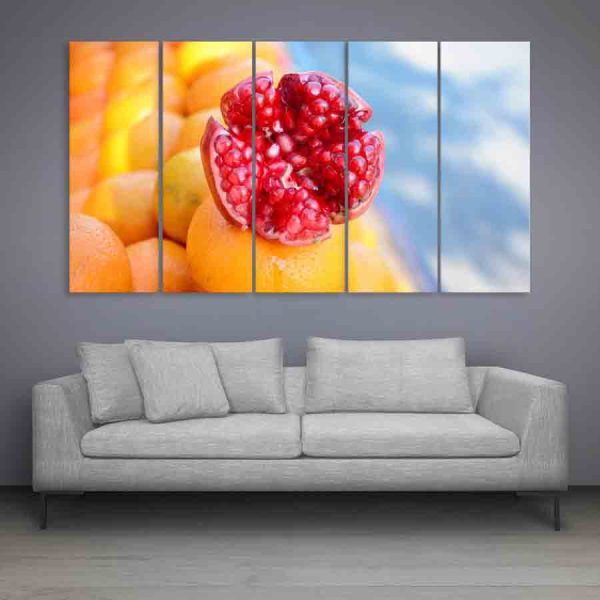 Multiple Frames Beautiful Pomegranate Wall Painting (150cm X 76cm)