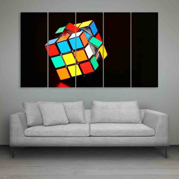 Multiple Frames Rubik Cube Wall Painting (150cm X 76cm)