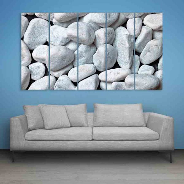 Multiple Frames Beautiful Small Pebble Wall Painting (150cm X 76cm)