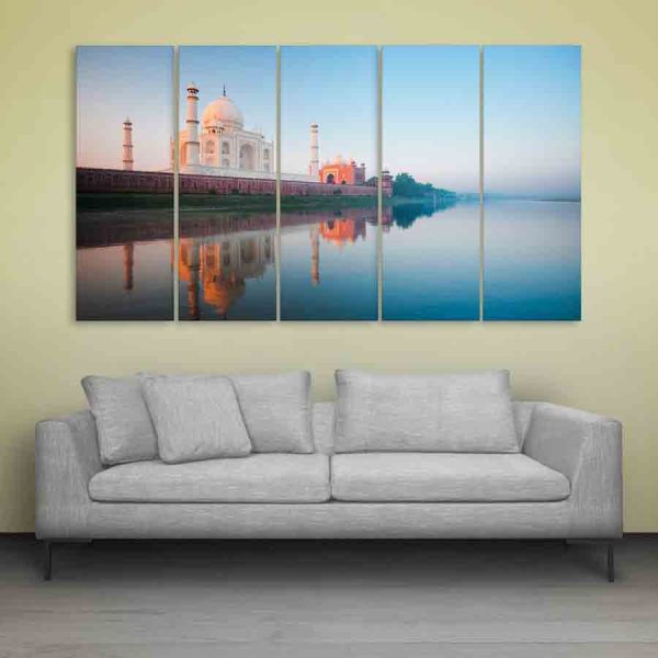 Multiple Frames Taj Mahal Beautiful Wall Painting (150cm X 76cm)