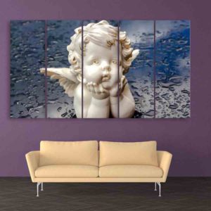 Multiple Frames Beautiful Angel Wall Painting (150cm X 76cm)