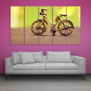 Multiple Frames Miniature Bicycle Wall Painting (150cm X 76cm)