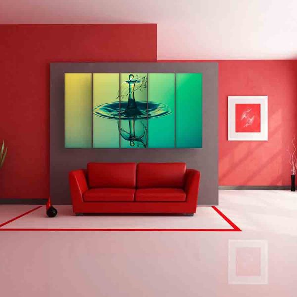 Multiple Frames Water Droplet Wall Painting (150cm X 76cm)