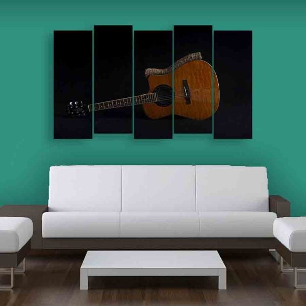 Multiple Frames Beautiful Guitar Wall Painting (150cm X 76cm)