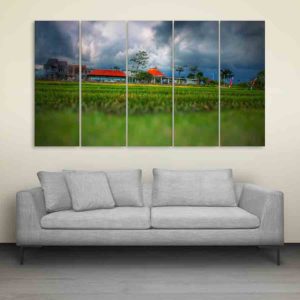 Multiple Frames Beautiful Nature Scenery Wall Painting (150cm X 76cm)