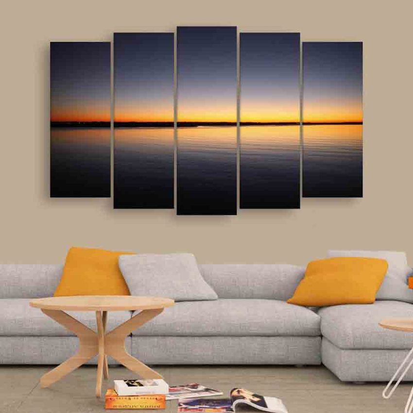 Multiple Frames Sunrise Wall Painting (150cm X 76cm)