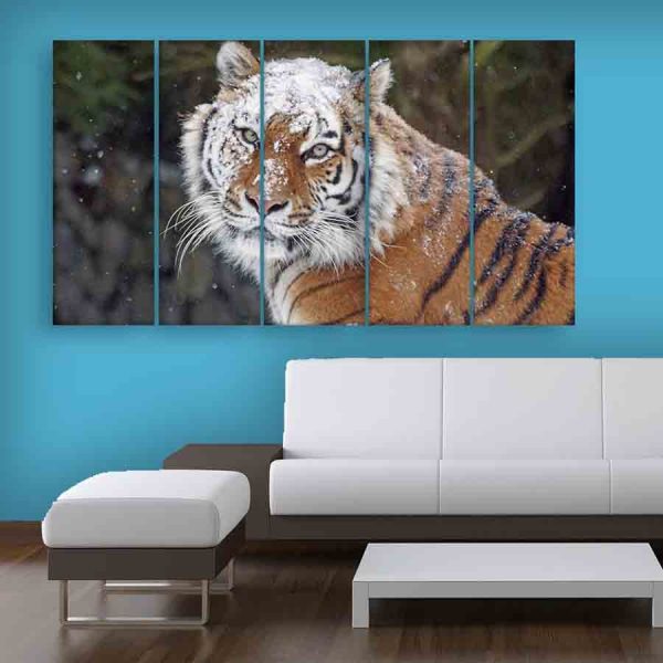 Multiple Frames Tiger Wall Painting (150cm X 76cm)