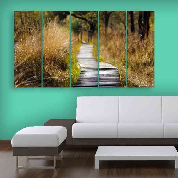 Multiple Frames Nature Wall Painting (150cm X 76cm)