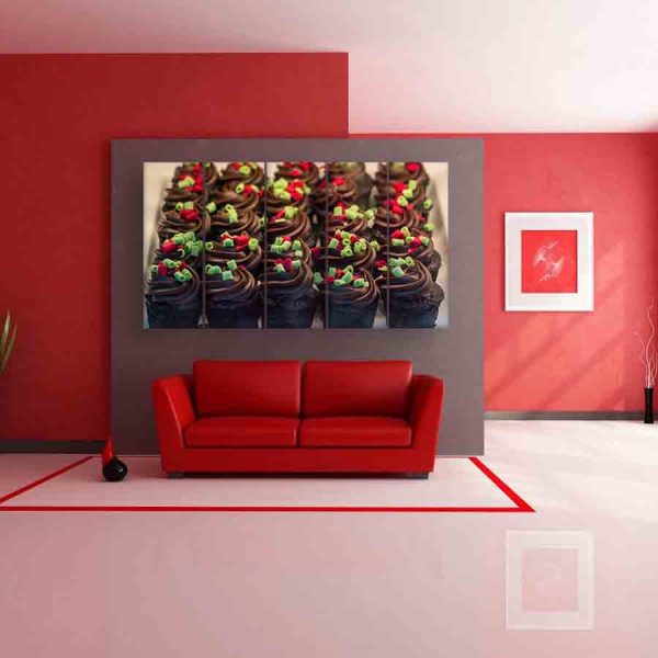 Multiple Frames Chocolate Wall Painting (150cm X 76cm)