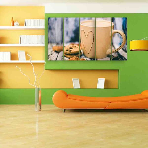 Multiple Frames Cup Wall Painting (150cm X 76cm)